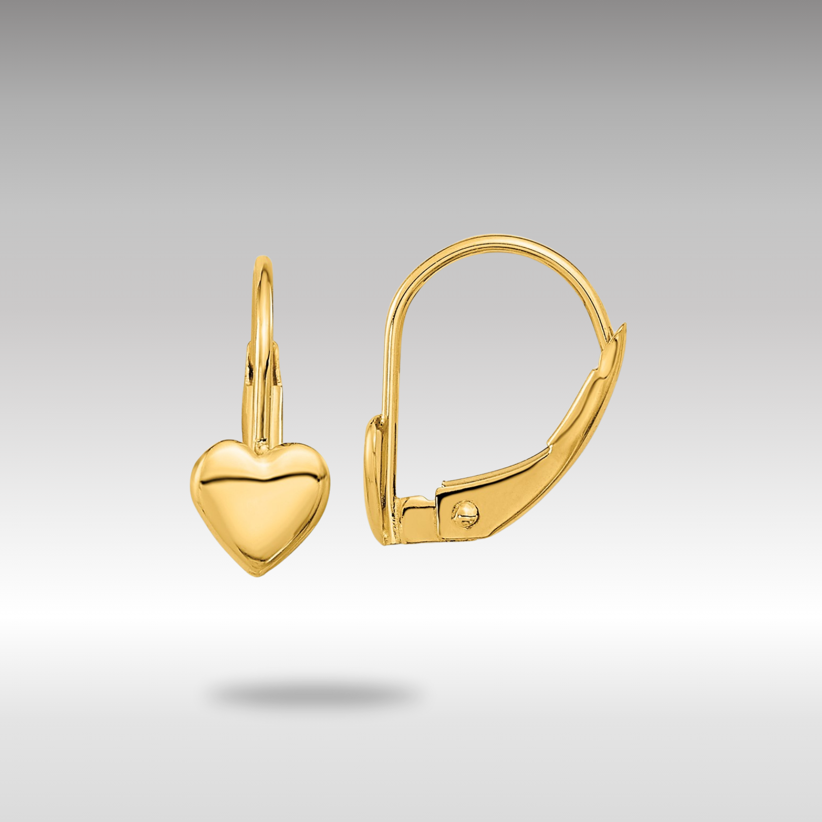 14K Gold Madi K Heart Leverback Earrings SE2244 - Elegant Dangle Earrings for Women, Perfect for Valentine's Day, Anniversary & Date Night Jewelry Gifts
