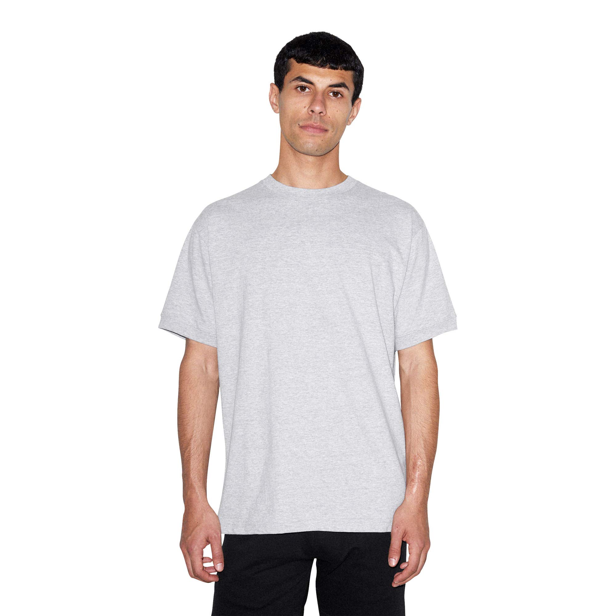 American Apparel Men's Heavy Jersey Short Sleeve T-Shirt - Soft Cotton Workout & Gym Shirt for Training, Running, and Casual Wear