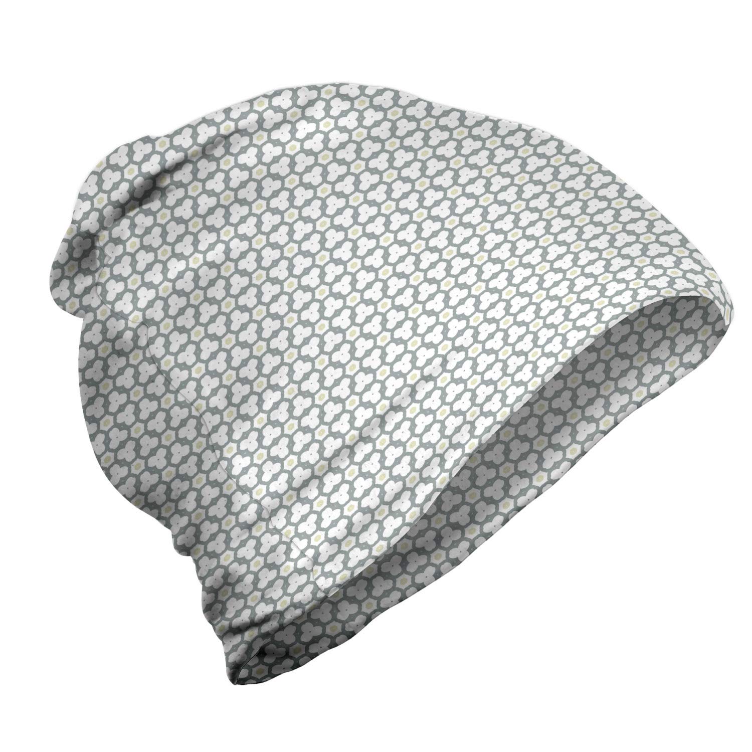 Ambesonne Unisex Beanie - Soft Pastel Tone Artwork Shapes Winter Hat for Men & Women - Perfect for Hiking, Outdoor Activities & Cold Weather Fashion