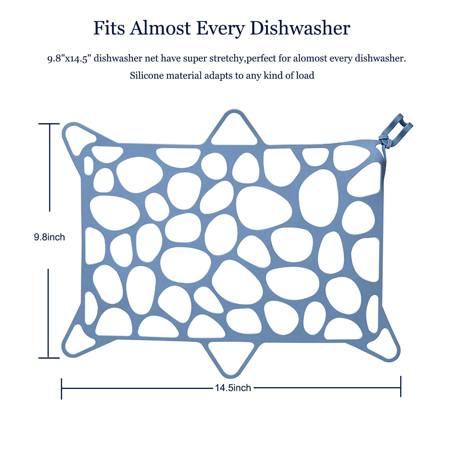 REVEX Silicone Dishwasher Basket for Baby Bottles & Utensils - Adjustable Hooks, Mesh Cover (9.8