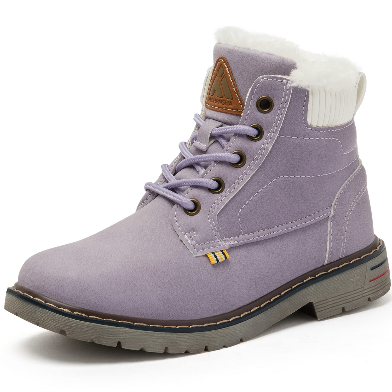 Mishansha Kids Winter Snow Boots - Waterproof Hiking Boots for Boys & Girls, Fur Lined Warm Shoes for Cold Weather Outdoor Activities - Perfect for Snow Play, Winter Walks & School Commutes