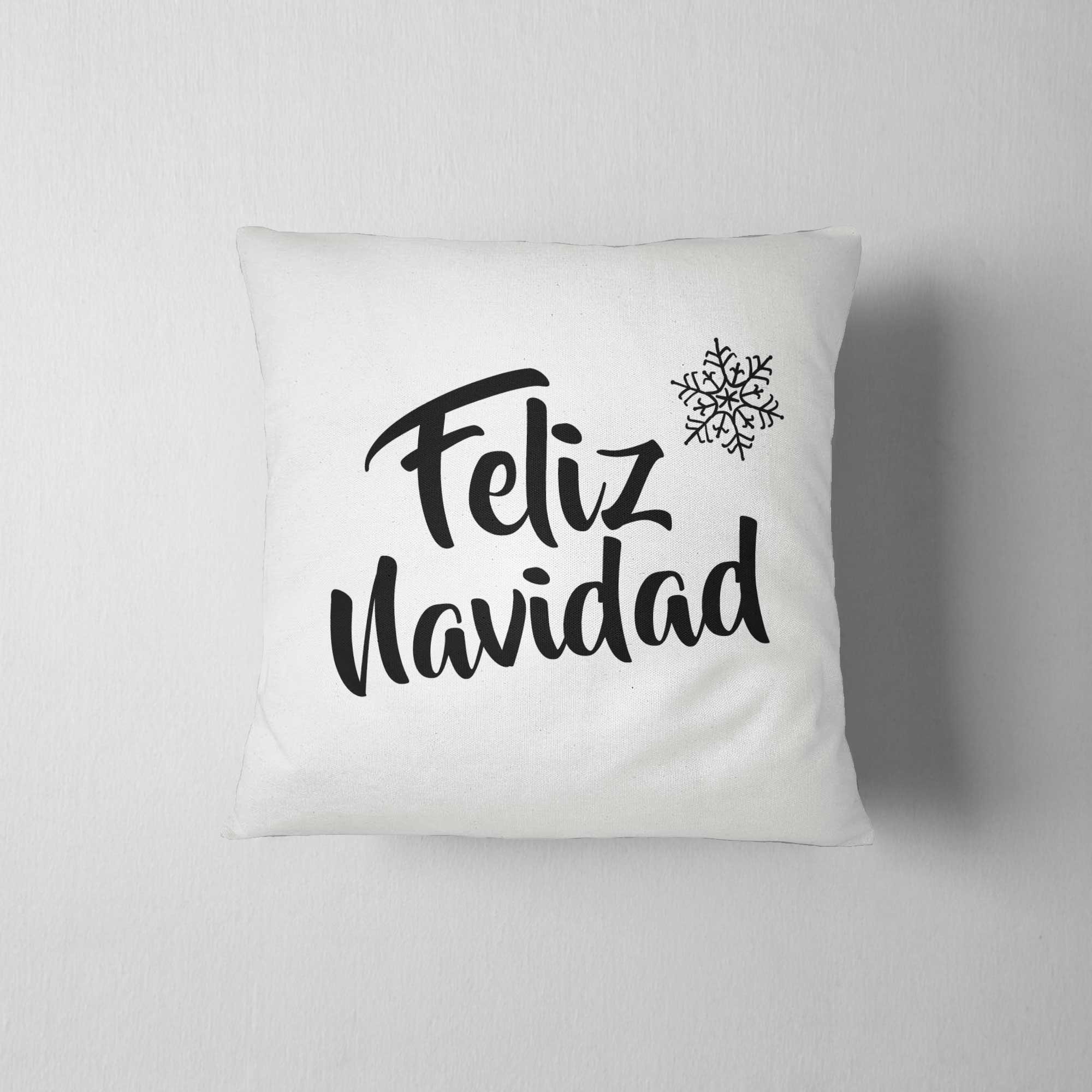 Feliz Navidad Christmas Decorations - Festive Holiday Throw Pillows & Covers for Sofa, Bed, Home Decor - Perfect for Xmas Tree, Fireplace & Party Decor