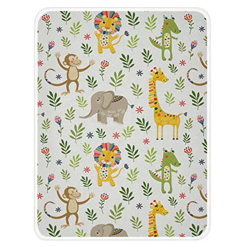 Adorable Cartoon Animals Baby Changing Pad - Waterproof Diaper Mat for Newborns (28