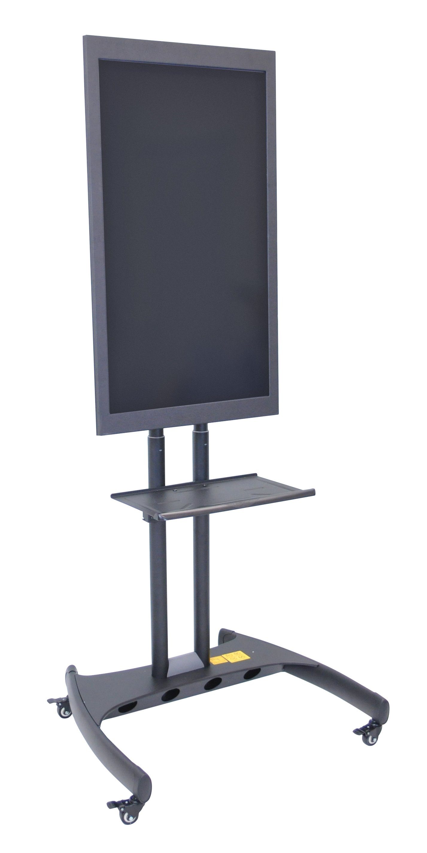 Luxor Adjustable Height Flat Panel Cart with Accessory Shelf & 90° Rotating Mount - Perfect for TV, Monitor & Digital Signage Installation