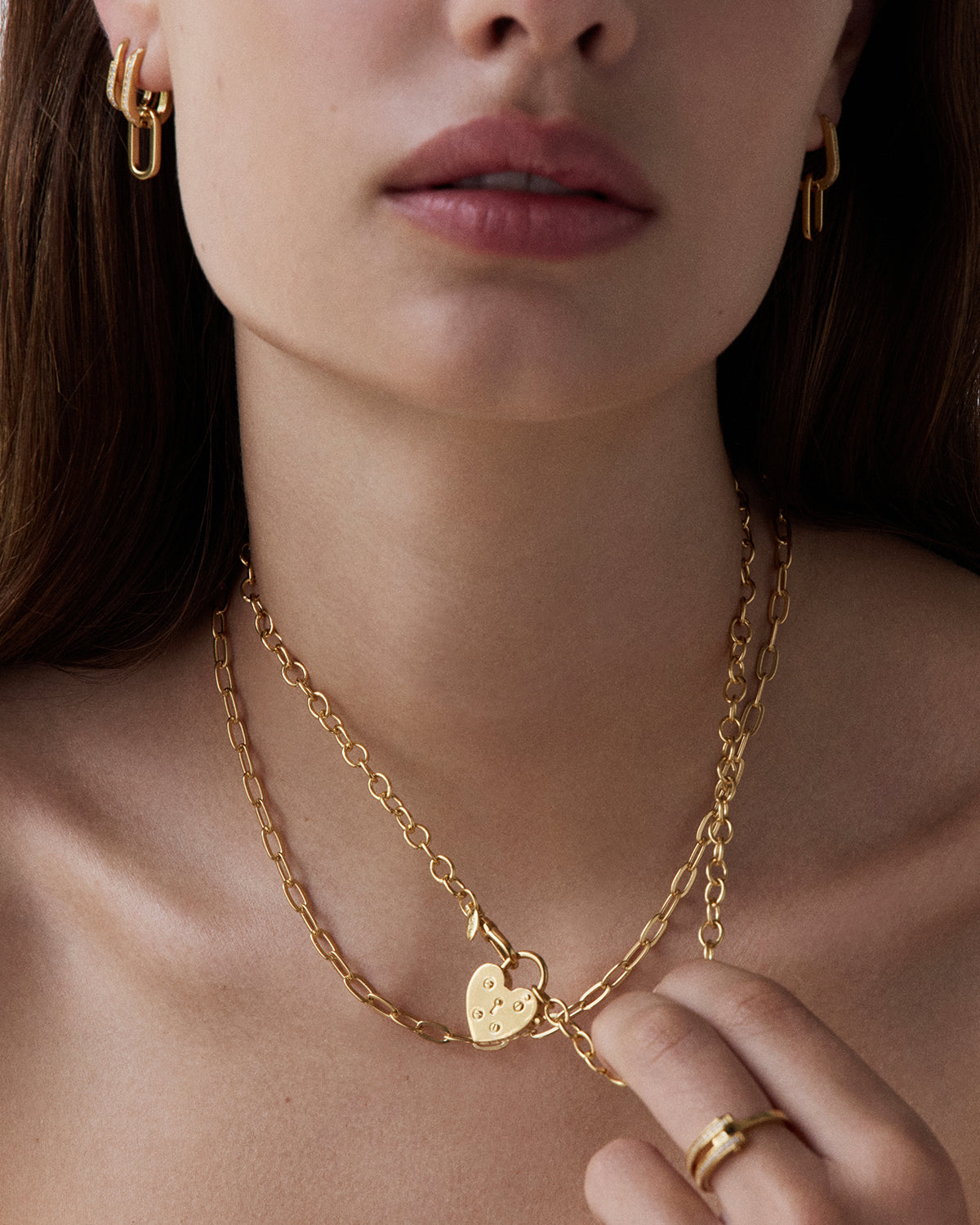 18K Gold Vermeil 17 Bold Round Link Chain Necklace for Women - Elegant Layered Jewelry for Everyday Wear, Parties & Special Occasions