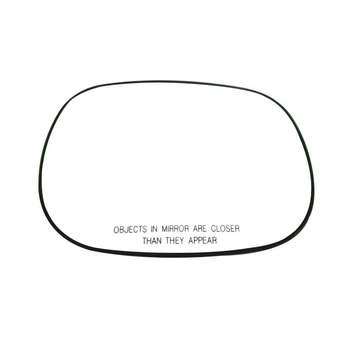 Replacement Side Mirror Glass for 1997-2000 Dodge Dakota & 1998-2002 Durango - Chrome Flat Door Mirror Glass with Plate (Non-Heated) - Automotive Exterior Mirror Repair Part for Improved Visibility & Safety While Driving