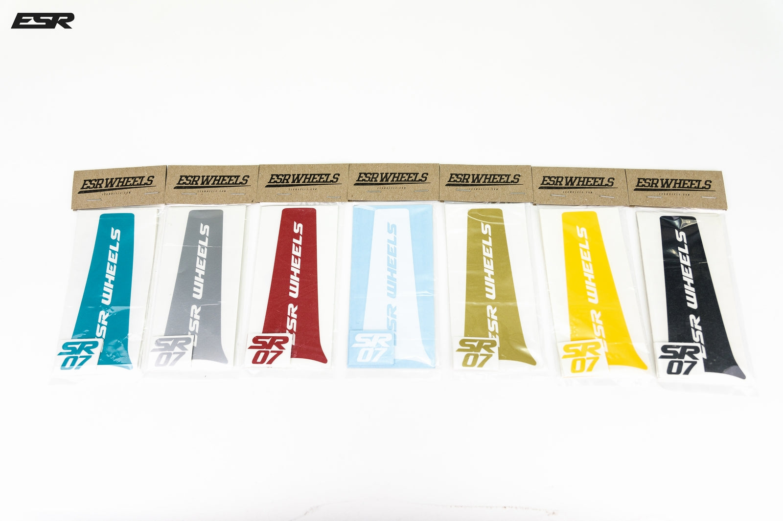 ESR 07 Spoke Decals - Premium Car Wheel Rim Stickers for Customization & Style Enhancement | Perfect for Car Enthusiasts & Auto Shows