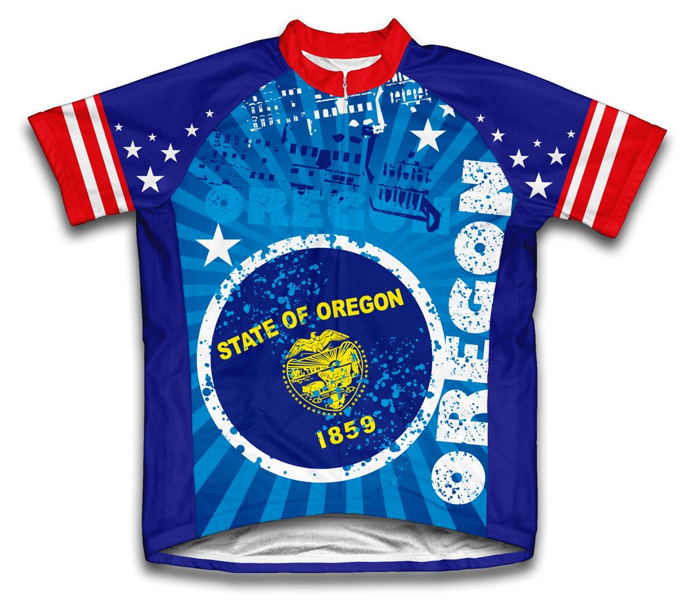 Men's Oregon Short Sleeve Cycling Jersey - Breathable & Moisture-Wicking Bike Shirt for Road & Mountain Biking | Perfect for Summer Rides & Outdoor Sports