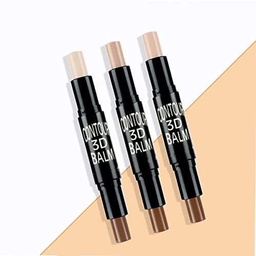 3D Face & Body Highlighter Stick - Makeup Contour & Concealer Cream for Cheeks, Nose & Collarbone - Natural Glow for Day & Night Makeup - Pack of 1