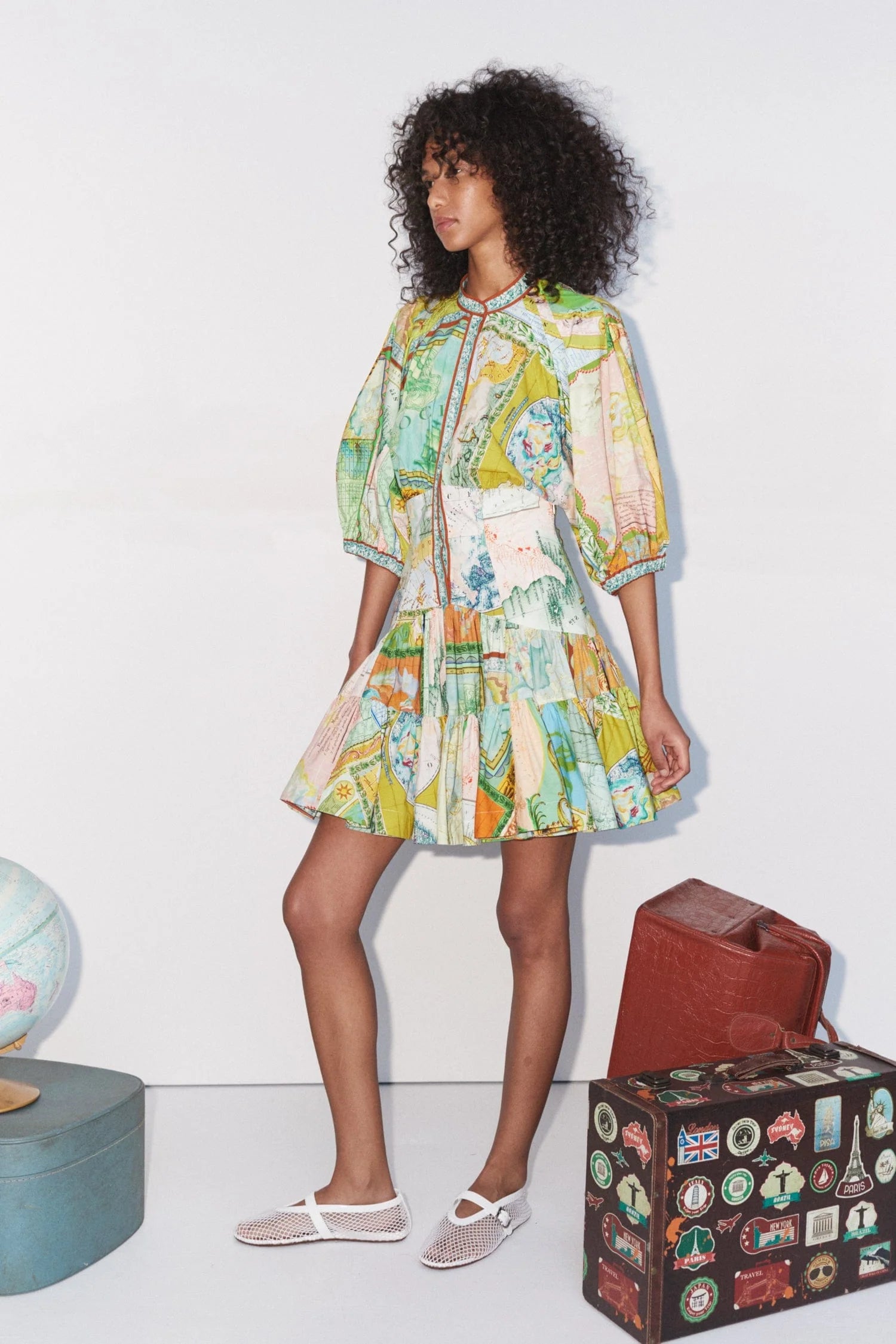 ATLAS MINI DRESS - Women's Flowy Short Sleeve Summer Dress for Casual Wear, Beach & Vacation Outfits