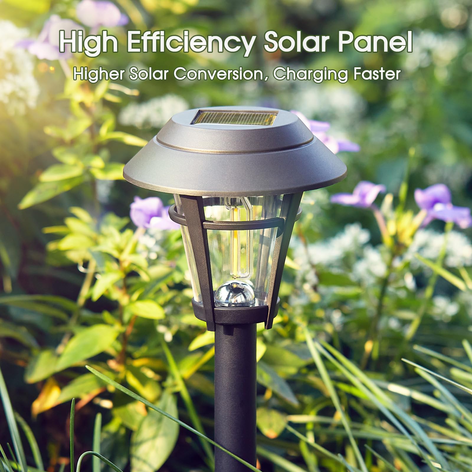 10 Pack Solar Pathway Lights Outdoor Waterproof - Auto On/Off Solar Powered Garden Lights for Yard, Lawn, Patio, Walkway & Driveway | Perfect for Landscape Lighting, Evening Safety & Outdoor Decor