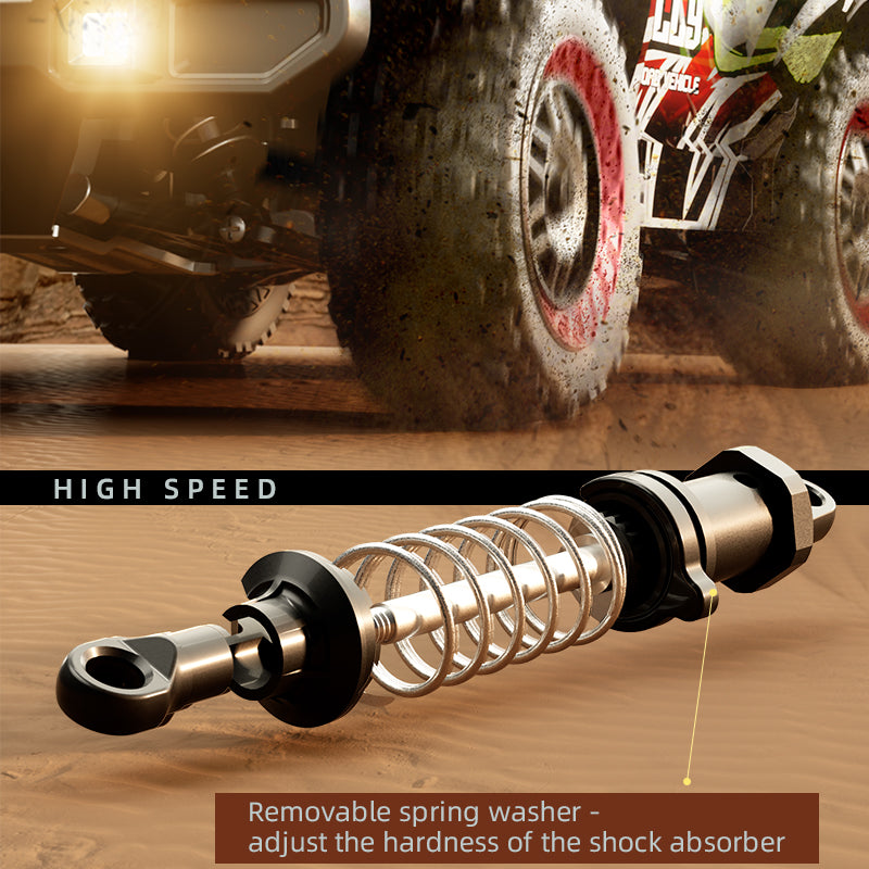SCY 1/18 Scale Full Proportional RC 4WD Monster Truck - High Speed Remote Control Car for Kids & Adults, All Terrain Off-Road Vehicle with LED Lights - Perfect for Backyard Racing, Indoor Crawling & Outdoor Adventure Play
