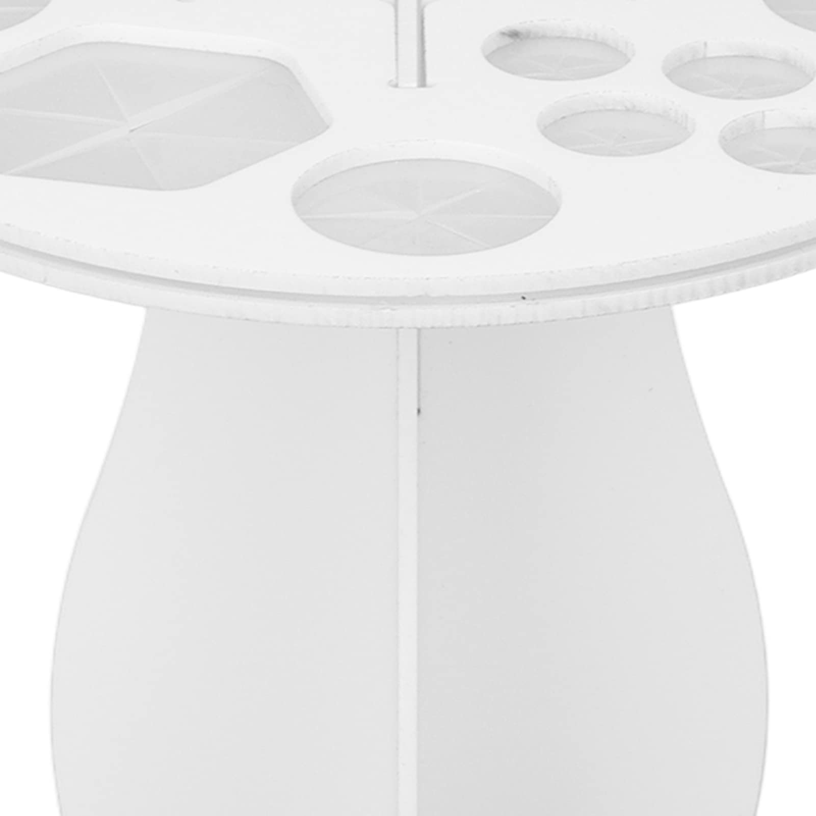 14-Hole Brush Drying Holder & Makeup Organizer Stand - White Display Rack for Makeup Brushes, Paintbrushes | Perfect for Makeup Artists, Beauty Enthusiasts & Painters - Salon, Home Vanity & Art Studio Essential