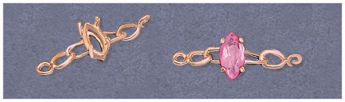 Premium Solid Sterling Silver or 14kt Gold Chain Bracelet Link for 8x4mm & 10x5mm Marquise Cut Gemstones | DIY Jewelry Making, Custom Handmade Bracelet Supplies | Perfect for Wedding, Anniversary & Gift Giving
