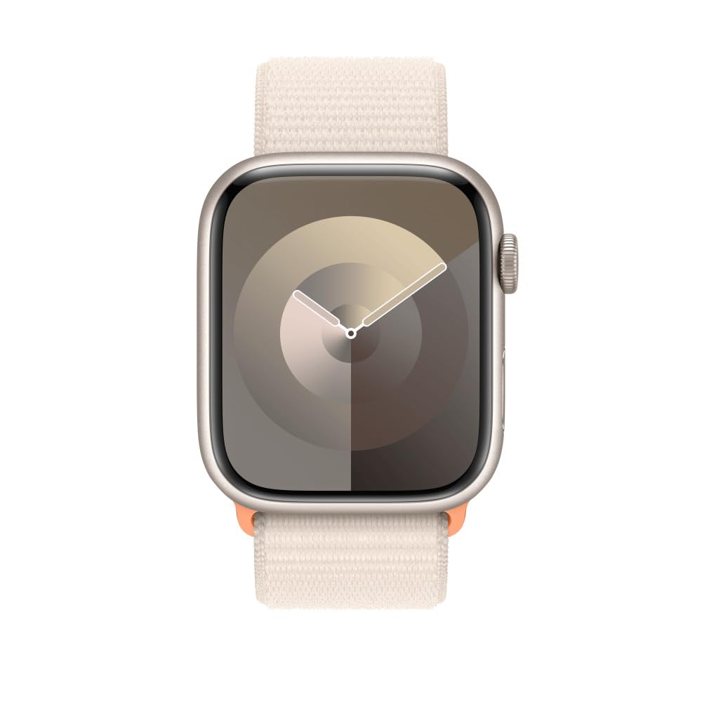 Apple Watch Band 45mm Sport Loop - Starlight Color - Soft & Breathable Nylon Strap - Compatible with Apple Watch Series 9/8/7/SE/6/5/4 - Perfect for Running, Workouts & Everyday Wear