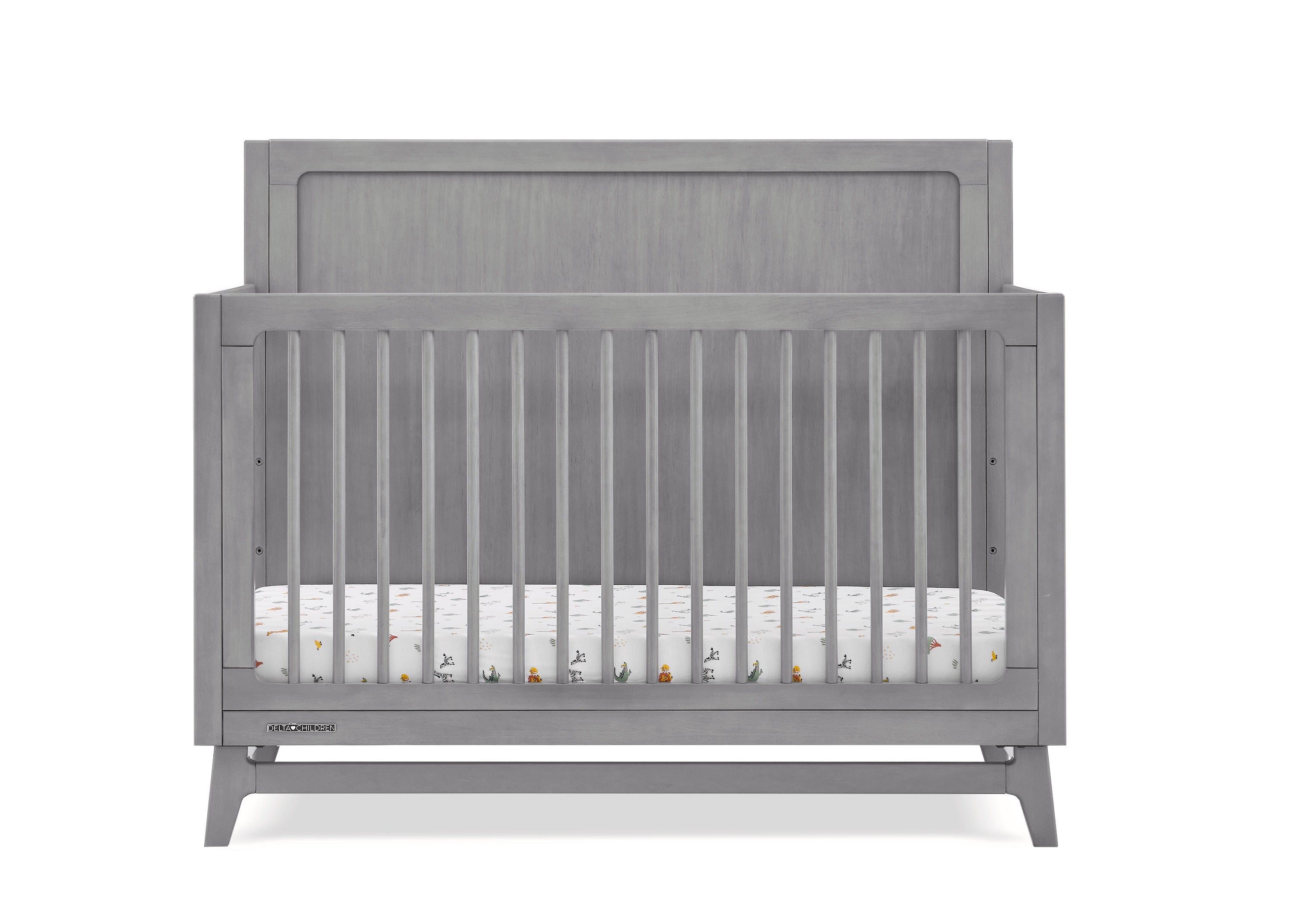 Convertible 6-in-1 Baby Crib by Spencer - Nursery Furniture That Grows with Your Child from Newborn to Toddler Bed