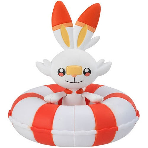 Pokemon Puka Puka Floating Ring - Bandai 2 Inch Mini Collectible Figure - Perfect for Pool Parties, Bath Time & Kids' Water Play
