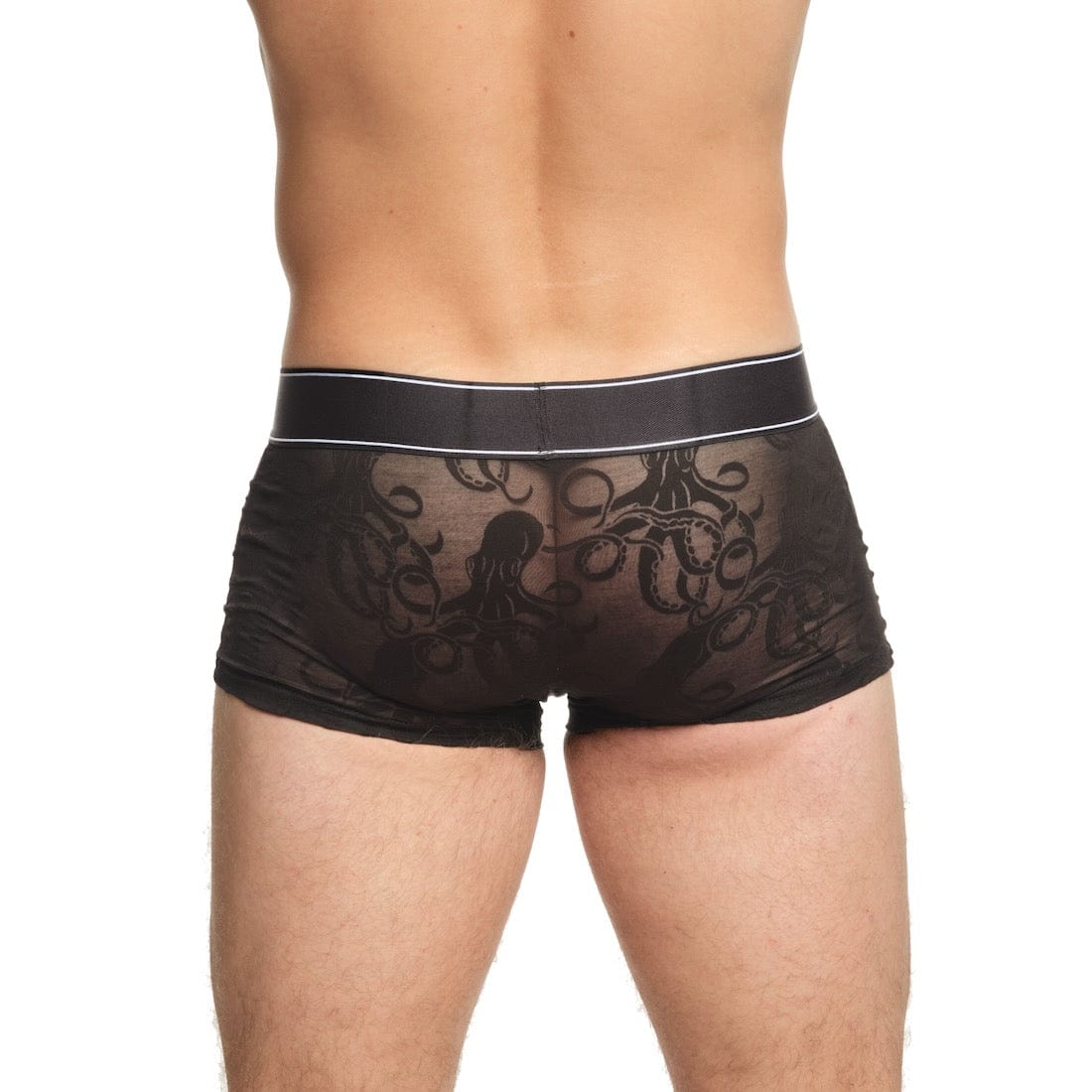Octopus Burnout Black Trunk - Stylish Vintage-Inspired Swimwear for Men | Perfect for Beach, Pool, and Summer Vacations