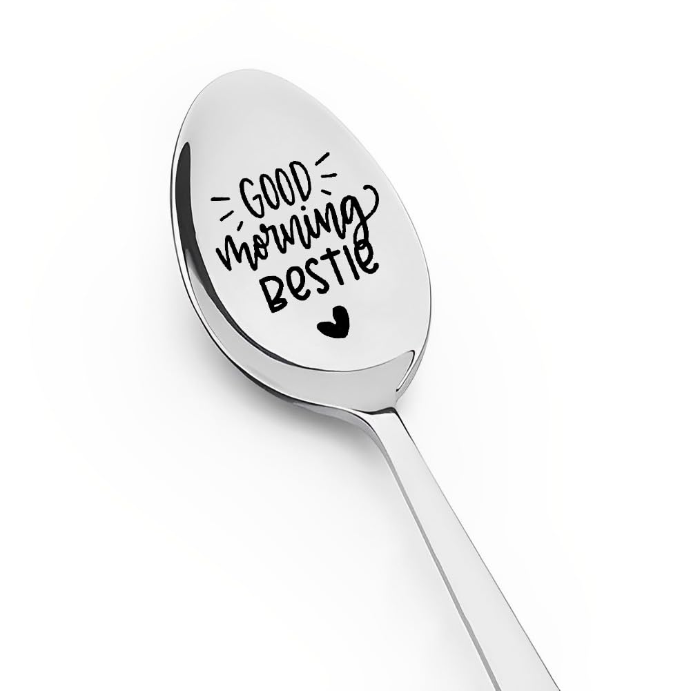 Bestie Gifts for Women - Unique Coffee & Tea Spoon for Best Friends, Ideal for Christmas, Birthday, Graduation, Wedding - Perfect for Morning Coffee Rituals and Tea Time with Your BFF