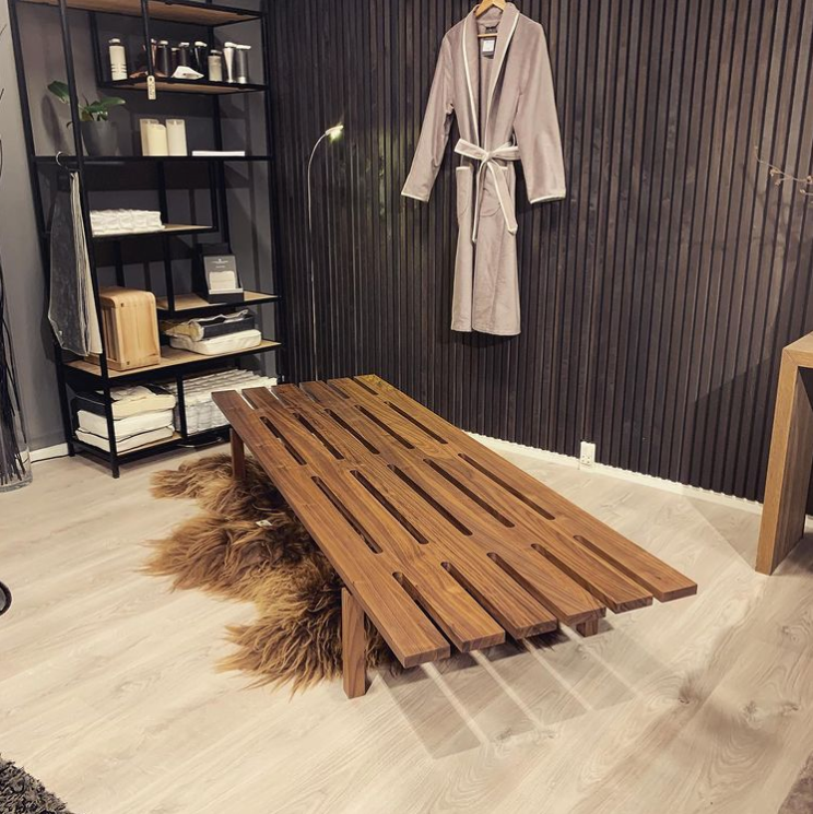Bps Design Studio Bps117 Modern Bed Frame by Bernh Pedersen & Son - Queen Size Platform Bed with Wooden Slats for Bedroom, Guest Room, or Dorm