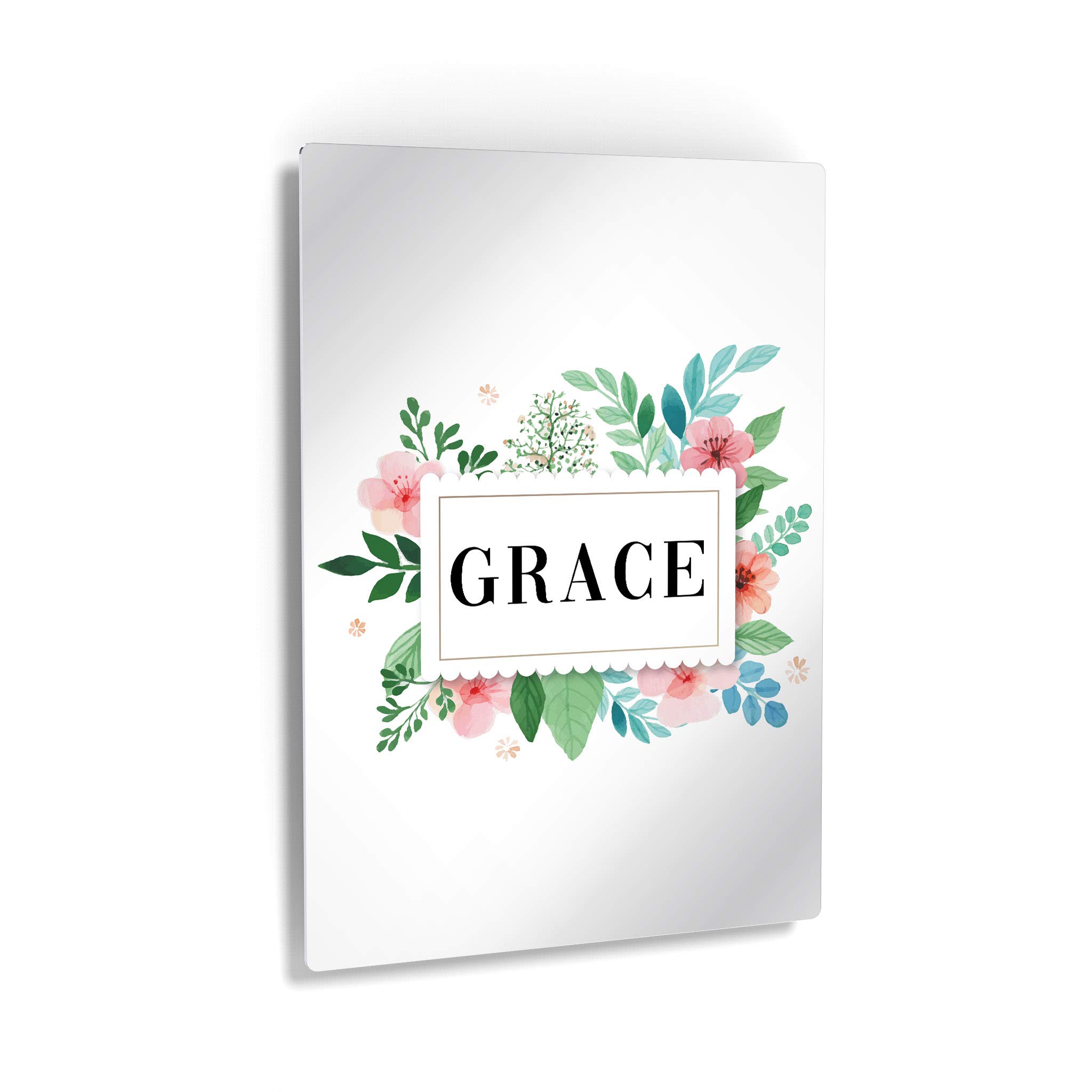 Smile Art Design Grace Scripture Wall Art - Metal Print Bible Verse Christian Decor - Religious Inspirational Gift for Home & Church - Ready to Hang 36x24 Inches - Made in USA (Perfect for Living Room, Bedroom & Office Decor)