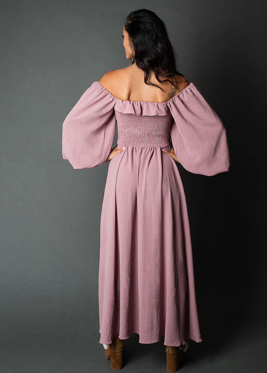 Odette Dress in Orchid - Elegant Floral Print Women's Dress for Wedding, Party & Special Occasions | Comfortable & Stylish Fashion Outfit