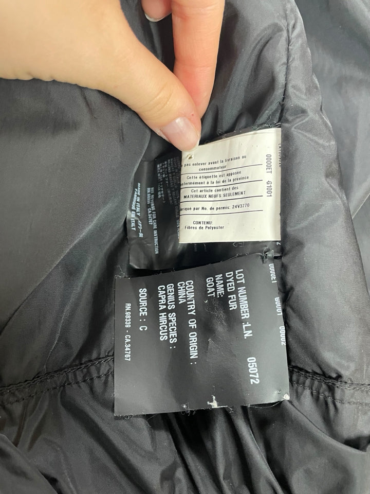 Prada Women's XS Goat Fur Bomber Jacket - Luxury Winter Coat for Fashionable Outfits & Cold Weather Protection