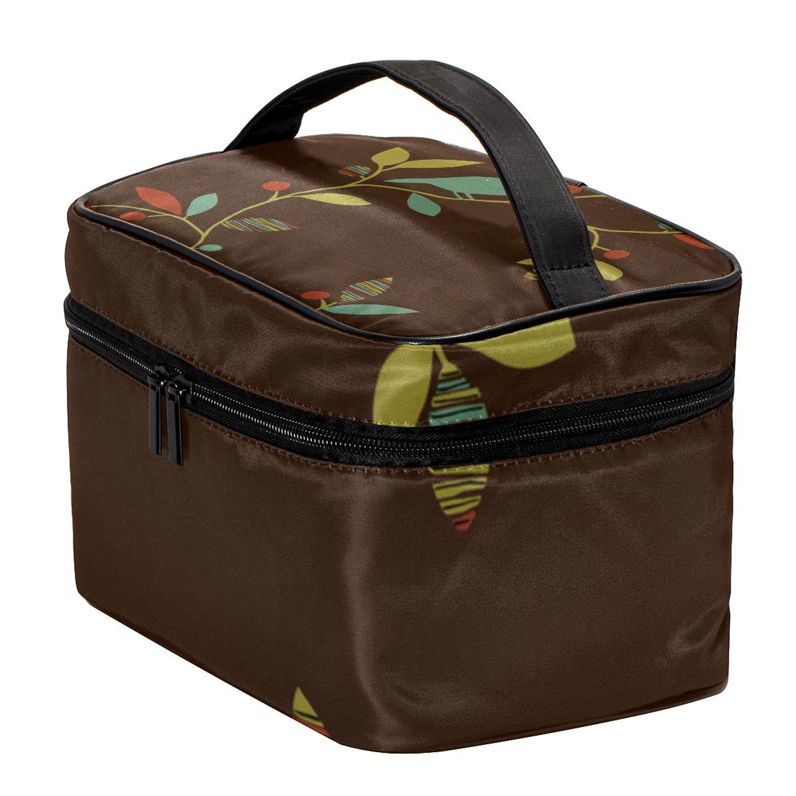 Stylish Bird Print Travel Makeup Bag - Large Cosmetic Organizer with Zipper for Women & Girls - Perfect for Vacations, Gym, and Daily Essentials Storage