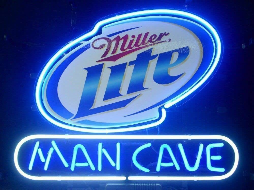 Queen Sense 17x14 Inch Millers Lite Neon Sign - Vintage Beer Bar Light for Man Cave, Pub & Home Decor - Perfect Gift for Beer Lovers (A117MLMC) - Ideal for Game Nights, Parties & Basement Bars