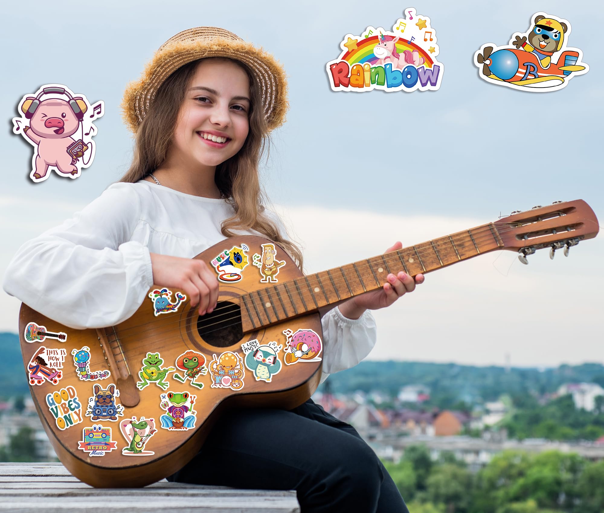 300 PCS Waterproof Vinyl Stickers for Hydro Flask, Water Bottles, Skateboards, Phones & Laptops - Cute VSCO Style Decals for Kids, Teens & Girls - Perfect for School, DIY Crafts & Personalizing Accessories