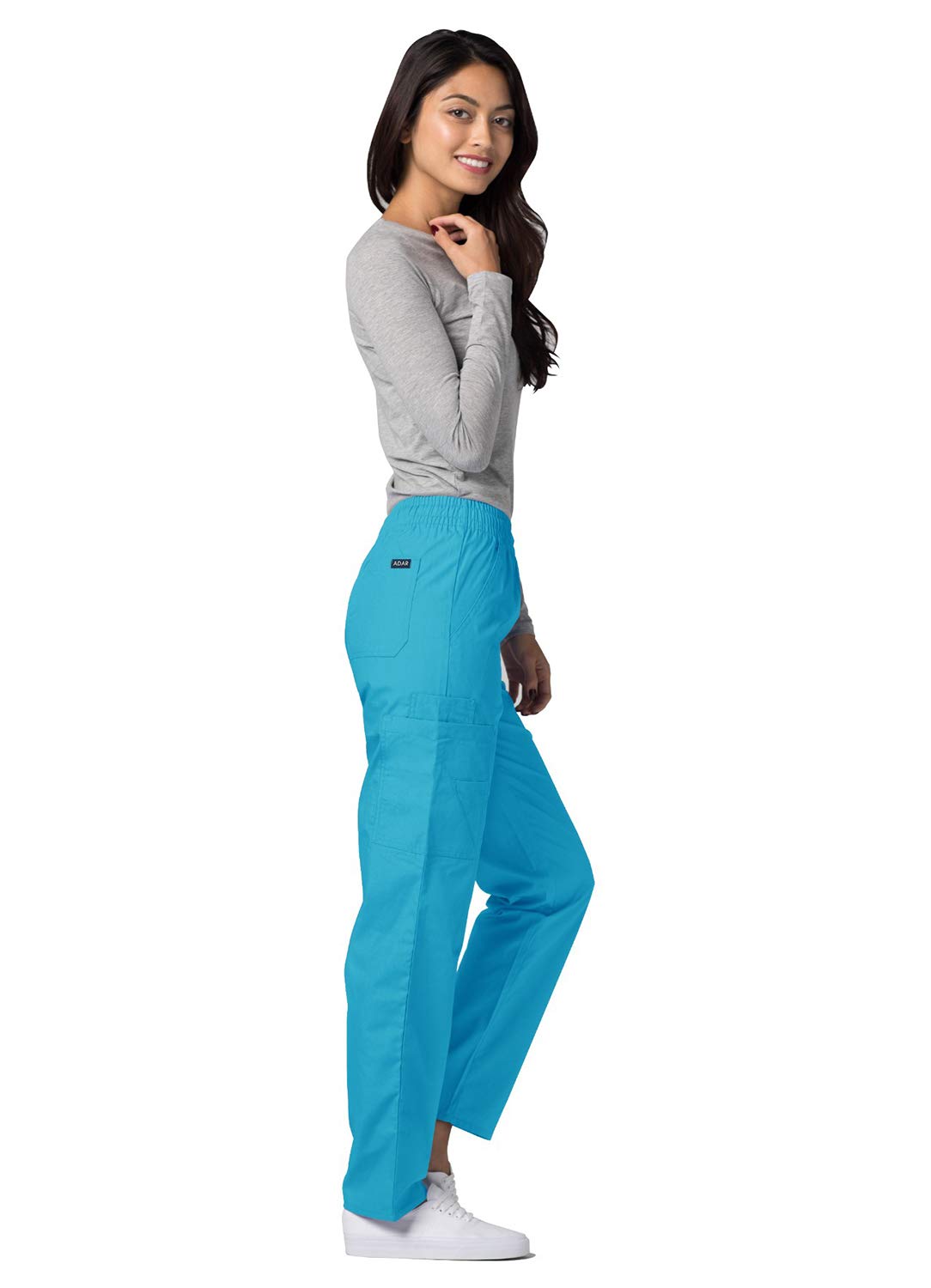 Adar Women's Universal Tapered Cargo Scrub Pants - Comfortable Medical Uniform for Nurses, Doctors & Healthcare Professionals - Perfect for Hospital Shifts, Clinical Work & Healthcare Settings
