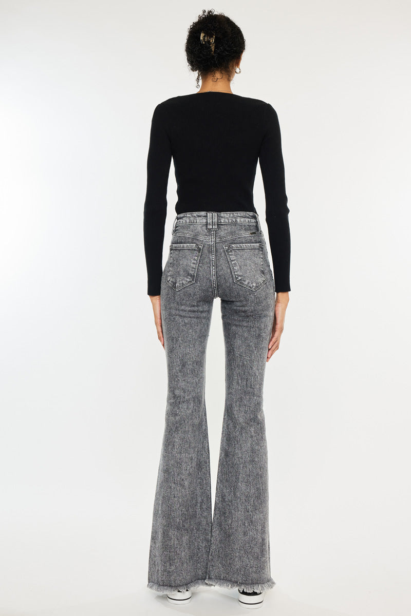 Lucine High Rise Flare Jeans for Women - Stretchy Denim Pants with Bootcut Leg | Perfect for Casual Wear, Date Night & Office Outfits