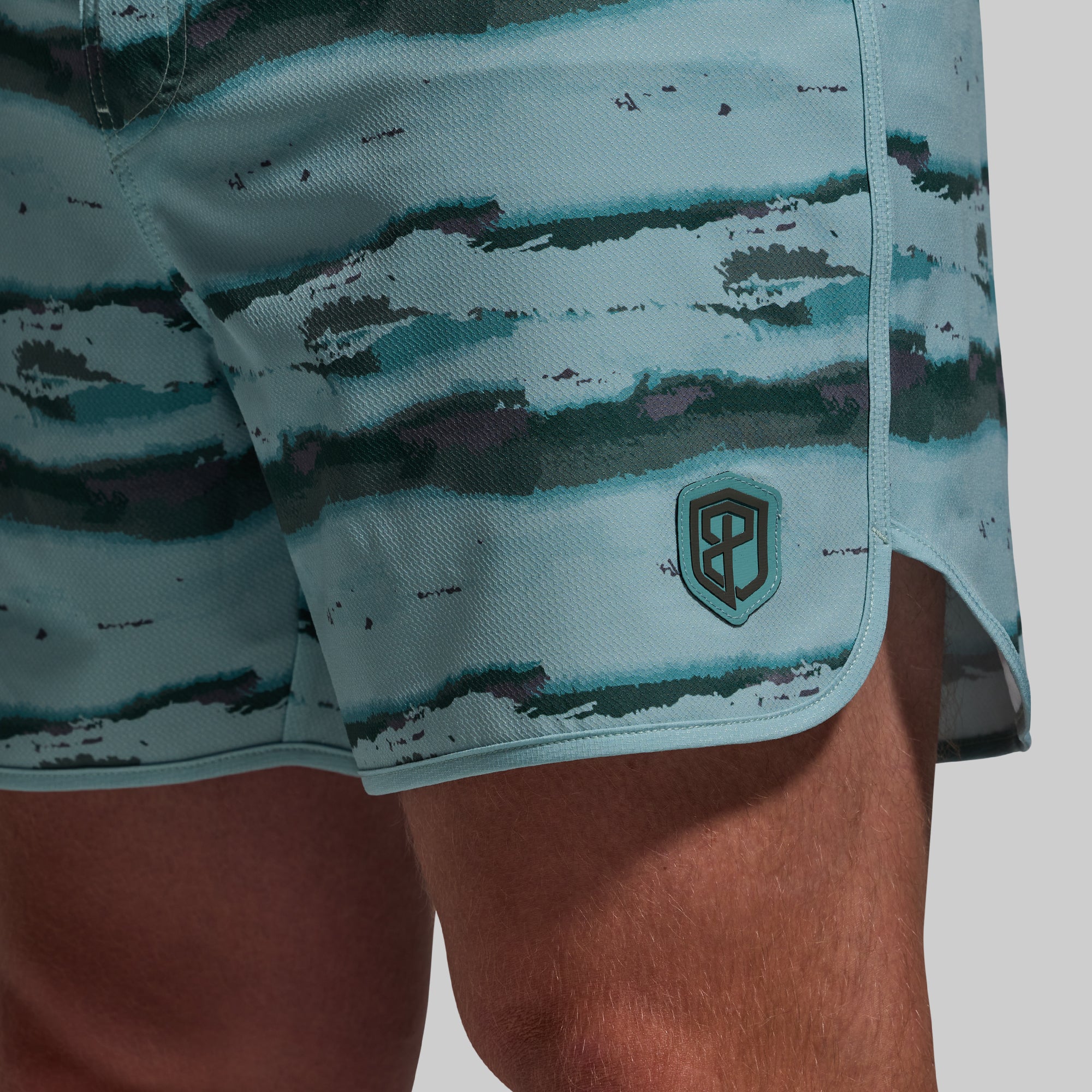 Men's Camo Wave Print Island Shorts - Quick-Dry Swim Trunks for Beach, Pool & Summer Outdoor Activities