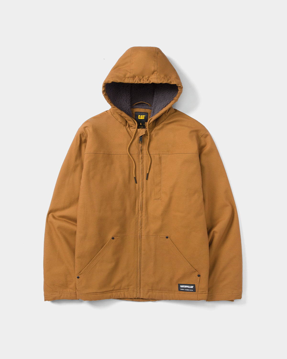 Men's Warm Sherpa Lined Hooded Jacket - Winter Fleece Coat for Outdoor Activities & Casual Wear