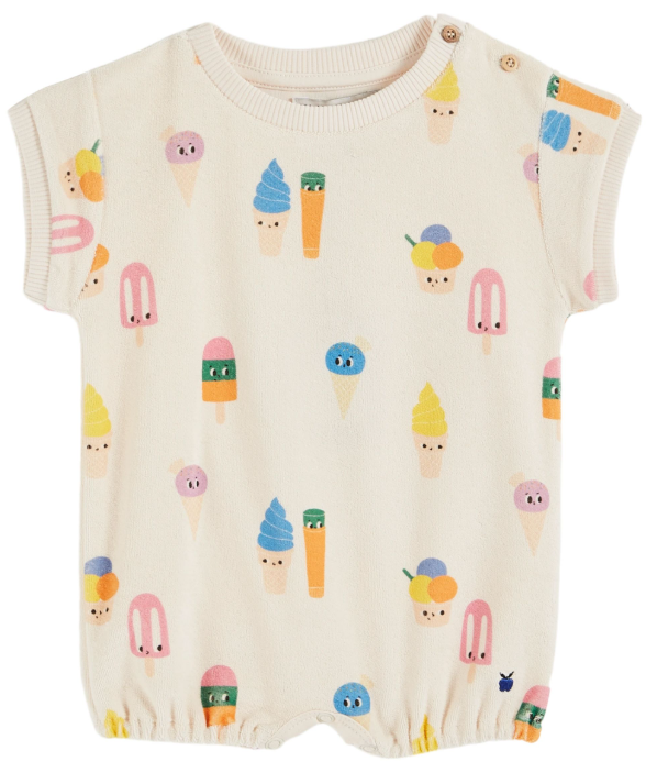 Emile & Ida Imprime Romper for Babies 6-18 Months - Soft Cotton Jumpsuit for Playdates, Daycare & Family Outings