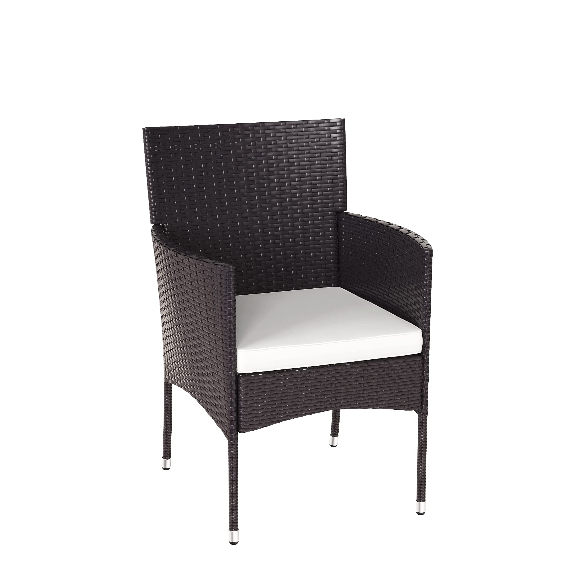 8-Piece Patio Rattan Furniture Set with 2 Tempered Glass Tables, 4 Armchairs & 2 Loveseats - Outdoor Wicker Sofa Set for Porch, Lawn, Yard, Poolside or Backyard Relaxation & Entertaining