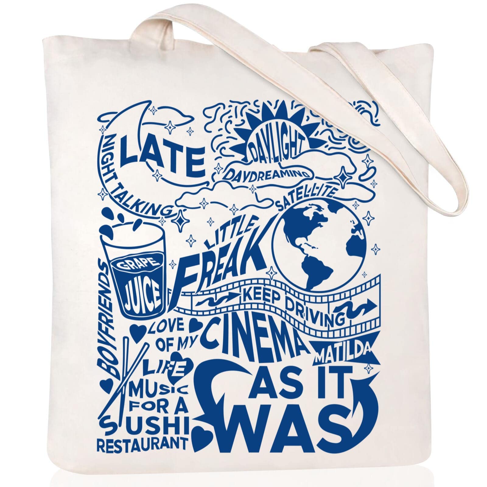 Andeiltech Vintage Canvas Tote Bag for Women - Stylish Reusable Grocery & Book Shoulder Bag - Perfect Gift for Work, School & Shopping