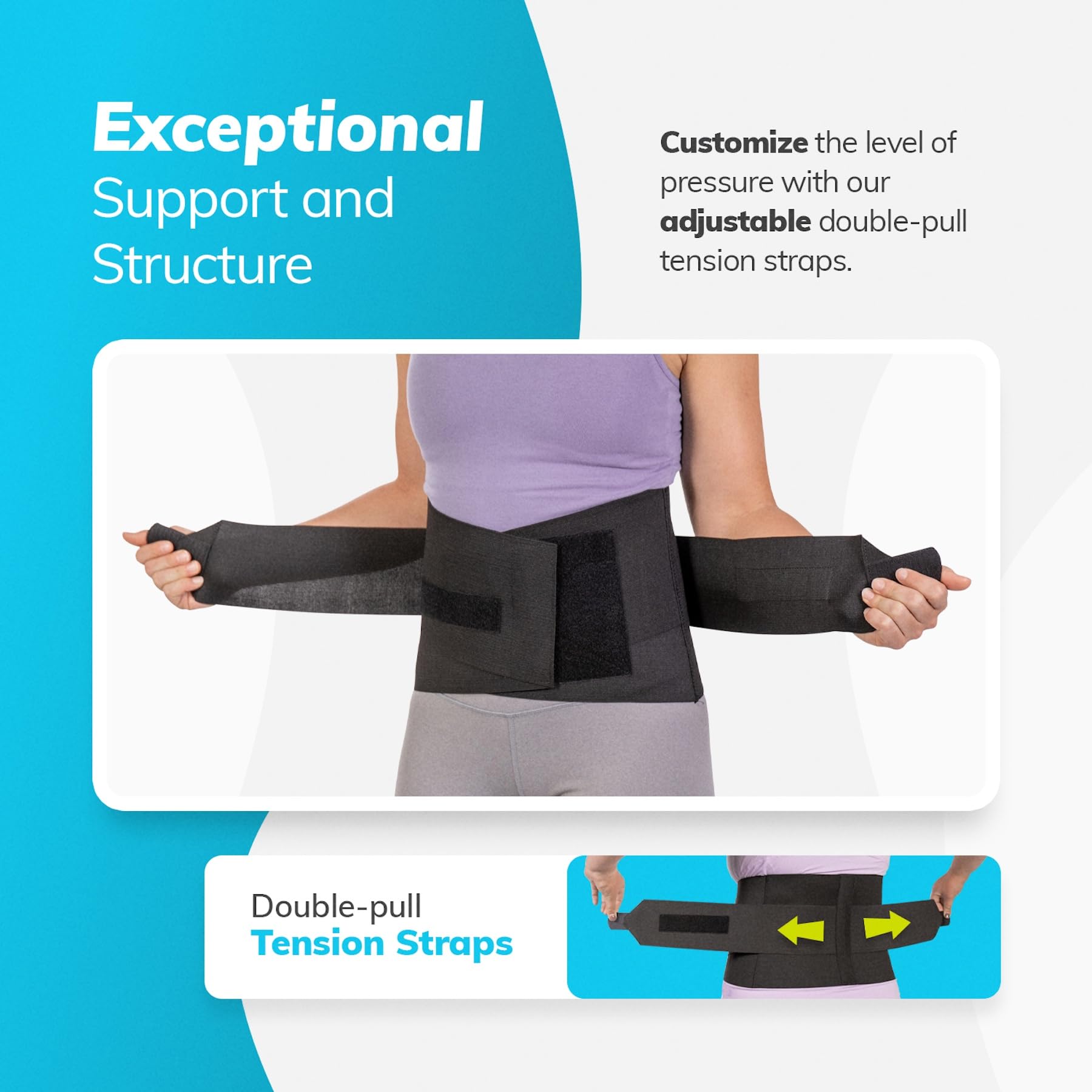 BraceAbility Elastic Low Back Brace - Adjustable Compression Support Belt for Sciatica, Herniated Disc & Lower Back Pain Relief - Ideal for Heavy Lifting, Workouts, Sleeping & Daily Activities - Lumbar Support for Men & Women (Large)