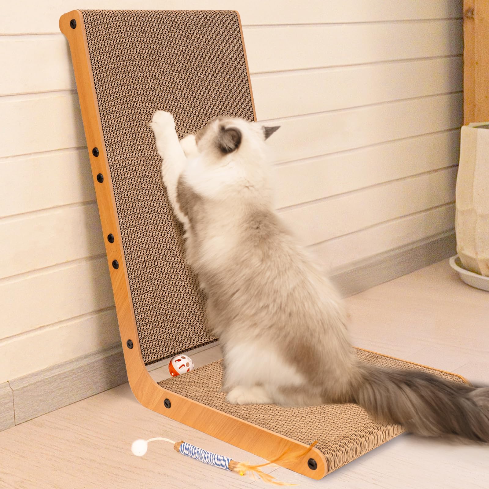 Premium L-Shaped Cat Scratcher Board - 12.6