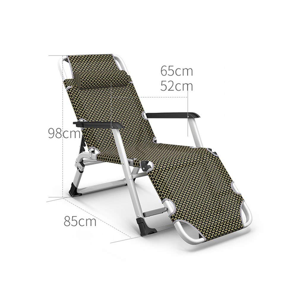 Adjustable Reclining Folding Chair - Ergonomic Office Nap Chair with 15-Position Lumbar Support, Multi-Functional Lazy Chair for Indoor/Outdoor Use - Perfect for Home Office, Balcony, Garden & Leisure Spaces