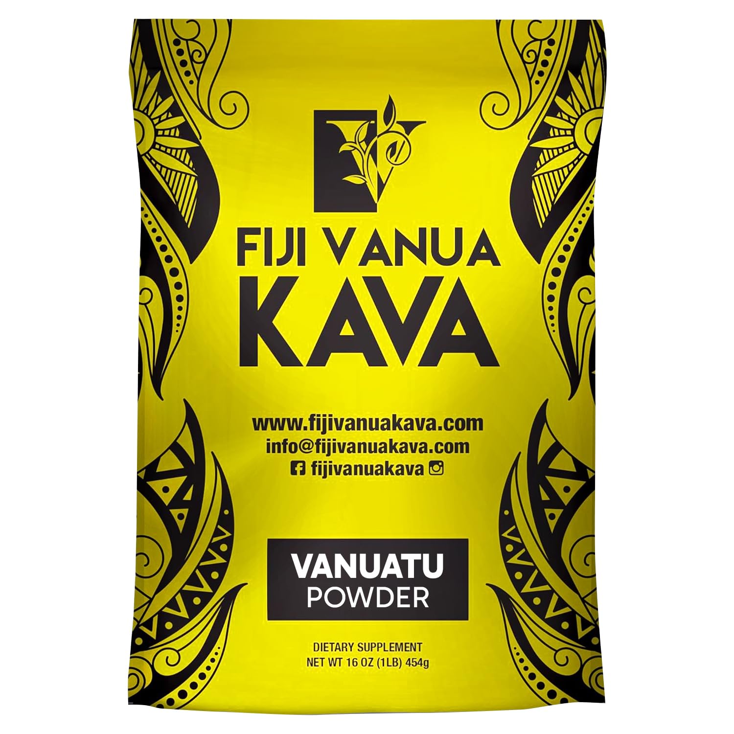 Premium Noble Kava Root Powder - Pure Sun-Dried Lateral Roots, High Kavalactones Content, Medium Grind for Easy Preparation (16oz/1lb) - Relaxation & Stress Relief, Traditional Ceremonial Drink, Natural Sleep Aid