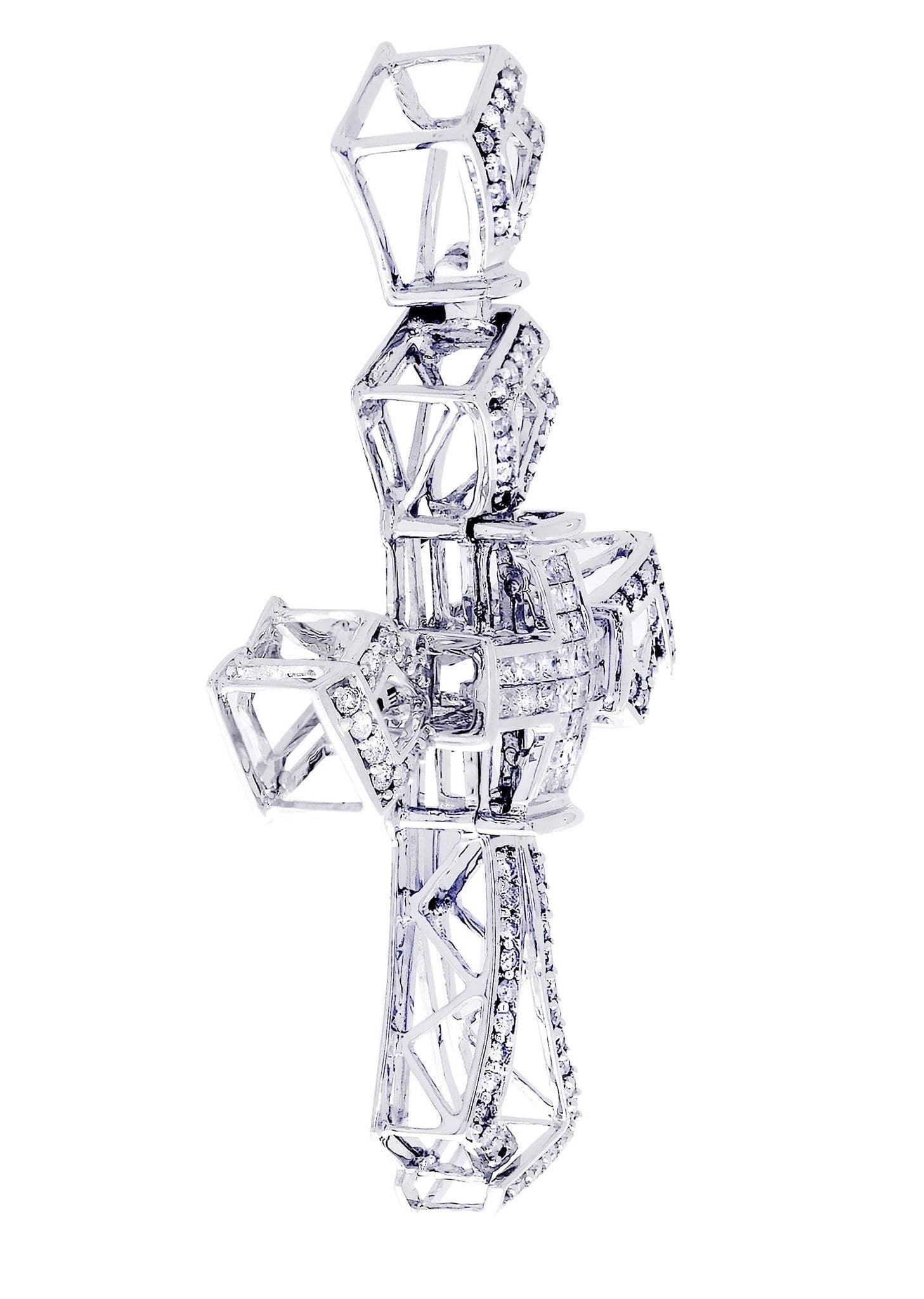 1.78 Carat Diamond Cross Pendant Necklace - 13.13 Grams | Elegant Jewelry Gift for Women & Men | Perfect for Weddings, Anniversaries & Religious Occasions