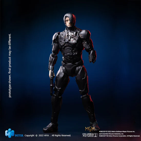1/18 Scale HIYA 4-Inch Action Figure - Exquisite Mini Series ROBOCOP 2014 Battle Damage Edition | Highly Detailed Collectible for Movie Fans & Action Figure Enthusiasts | Perfect for Display, Photography & Role-Playing Scenes