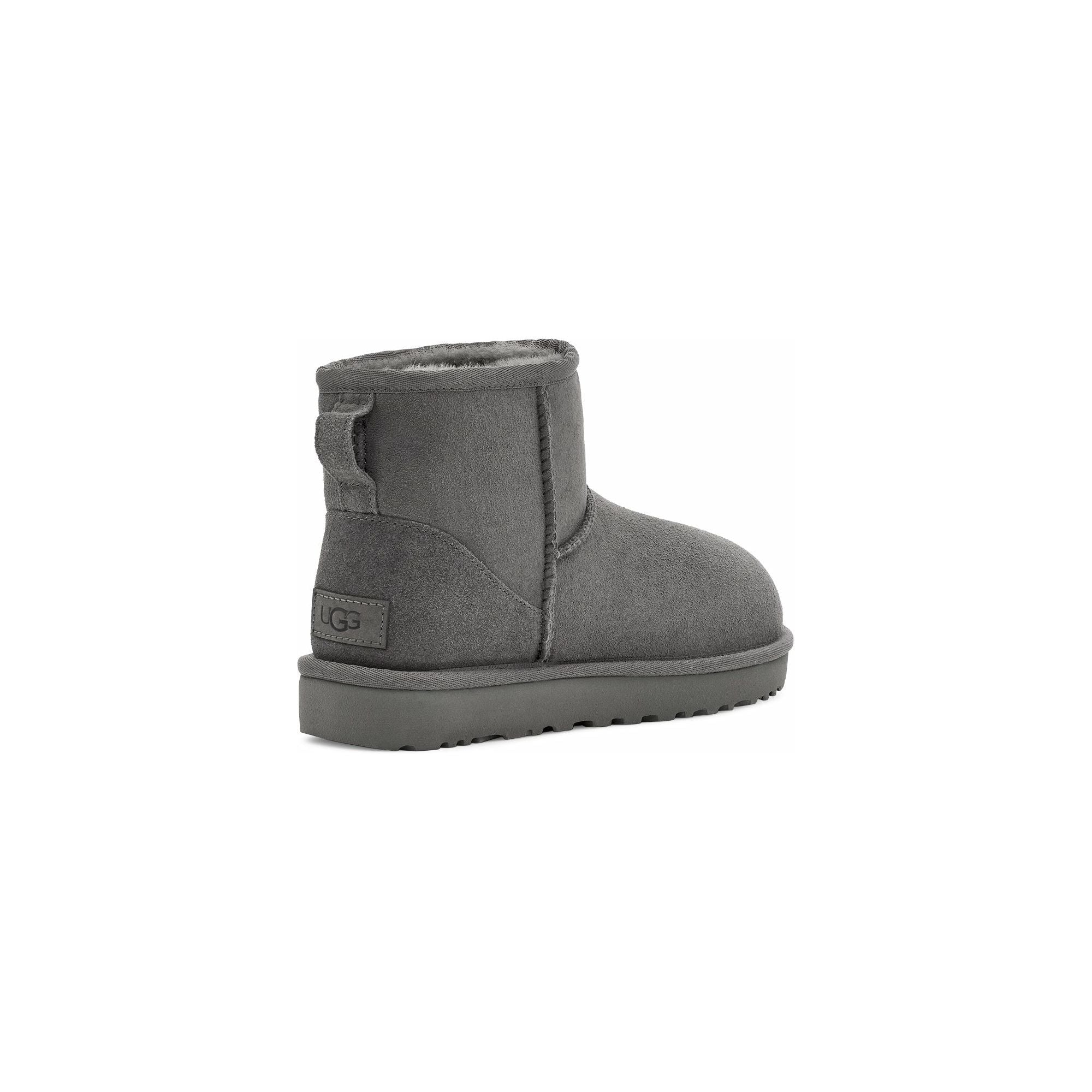 UGG Women's Classic Mini II Boots - Genuine Sheepskin Winter Boots in Grey for Women | Cozy & Warm Casual Shoes for Snow, Travel & Everyday Wear