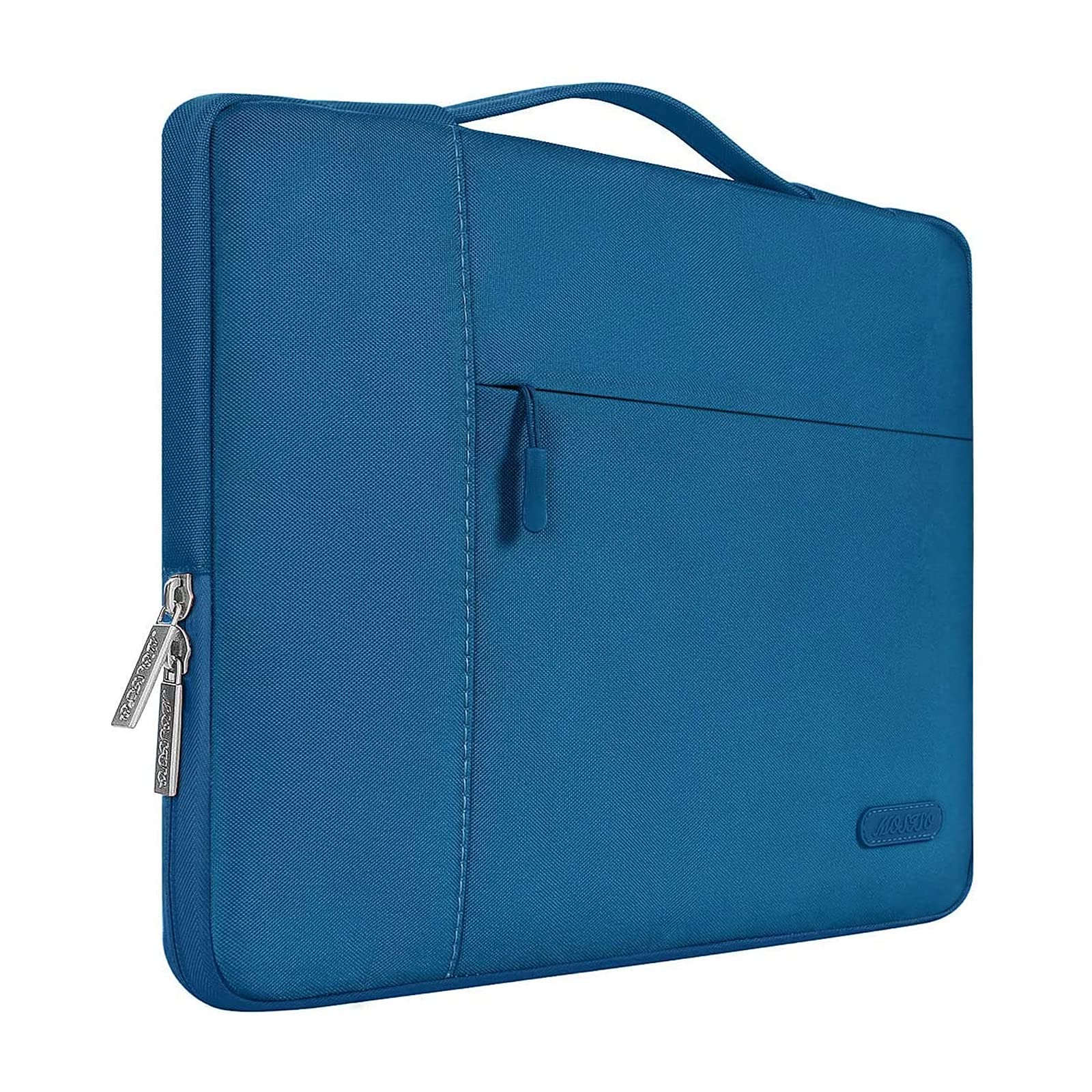 MOSISO 13-14 Inch Laptop Sleeve with Handle - Waterproof Polyester Case Compatible with MacBook Air 13/Pro 13/14, HP, Dell, ASUS, Lenovo Notebooks - Lightweight Protective Computer Bag for Work, School & Travel (Lake Blue)