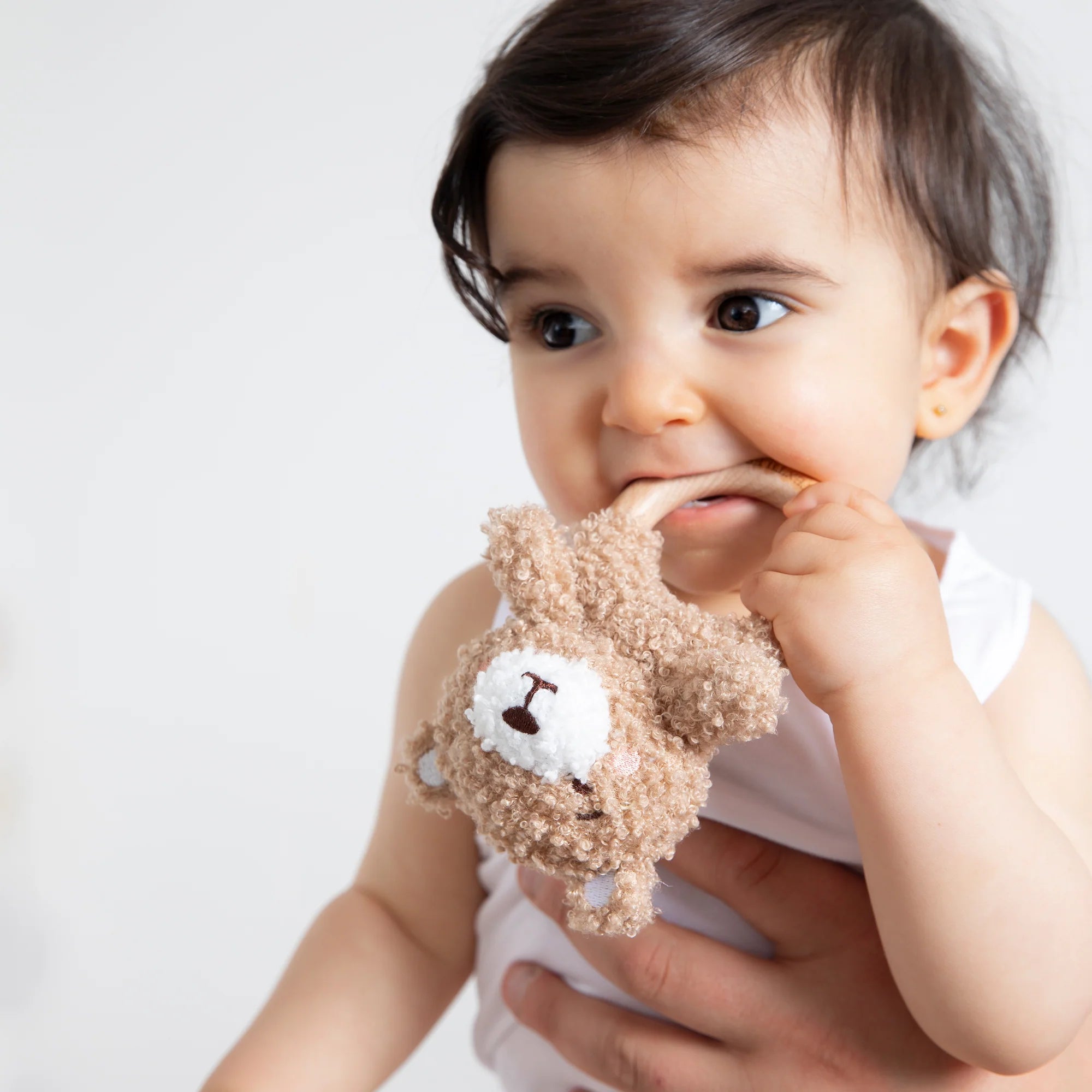 Cuddly Bear Teething Ring & Pacifier Clip Set - Soothing Relief for Babies - Perfect for On-the-Go, Travel, and Everyday Use