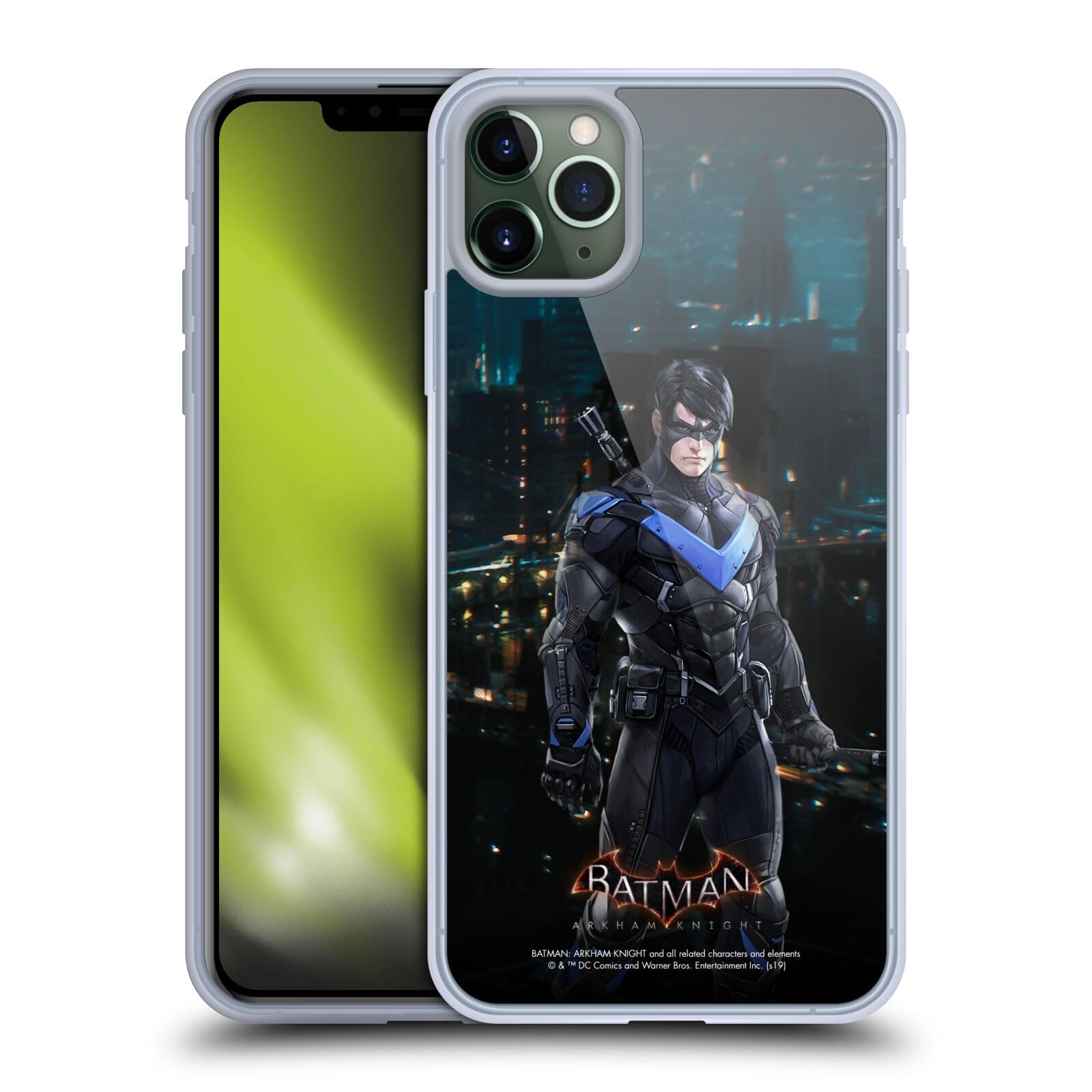 Officially Licensed Batman Arkham Knight Nightwing Soft Gel Case for Apple iPhone 11 Pro Max - Durable Protective Cover for Superhero Fans | Perfect for Gaming, Cosplay & Everyday Use