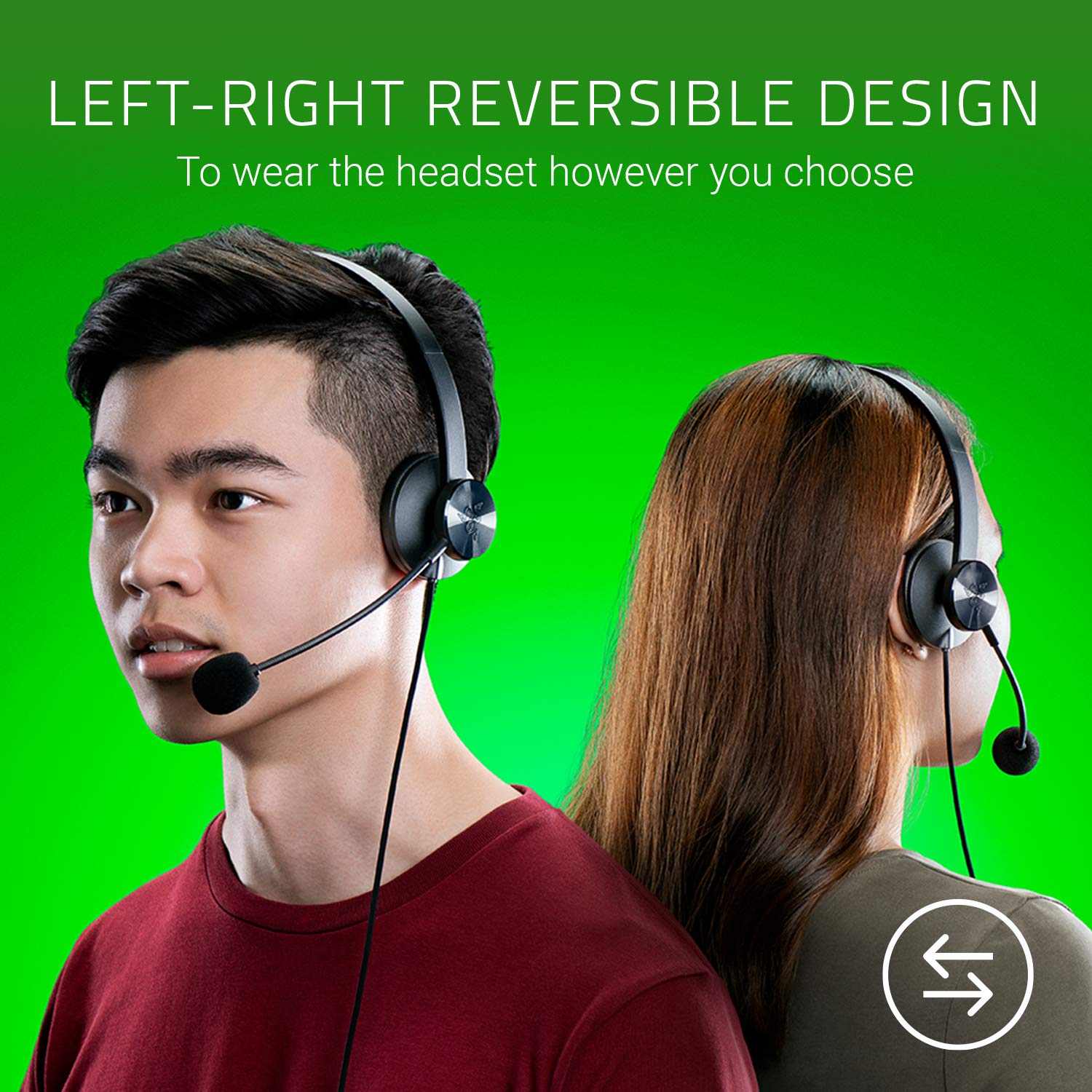 Razer Tetra Streaming Headset - Lightweight Gaming Headset with Bendable Cardioid Mic for PC, Xbox, PS4, Nintendo Switch (Reversible Ear Cups) | Perfect for Live Streaming, Esports & Online Gaming