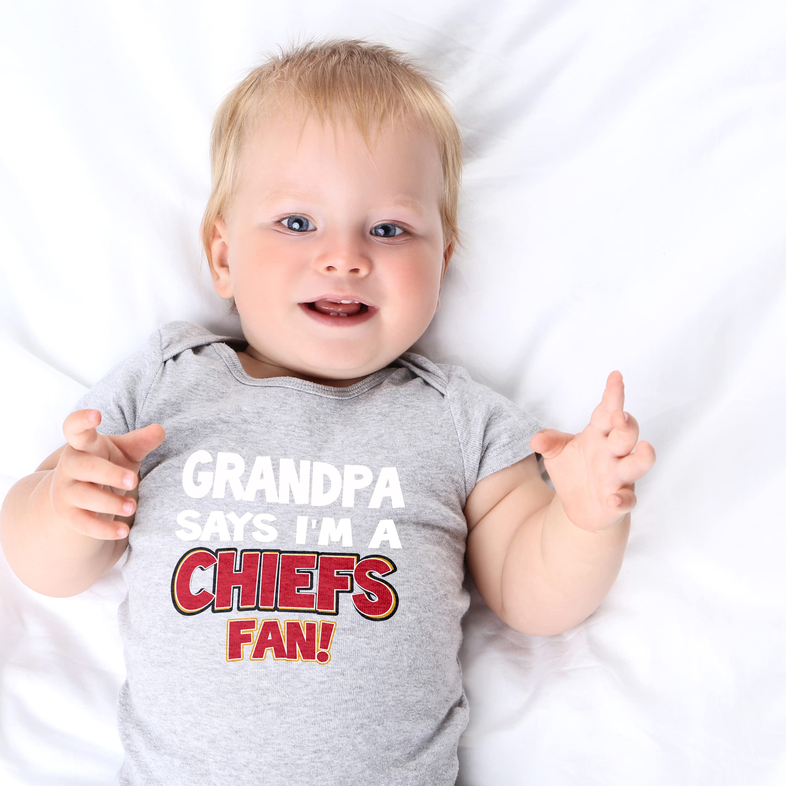 Chiefs Fan Baby Bodysuit - Grandpa's Gift for Football Games