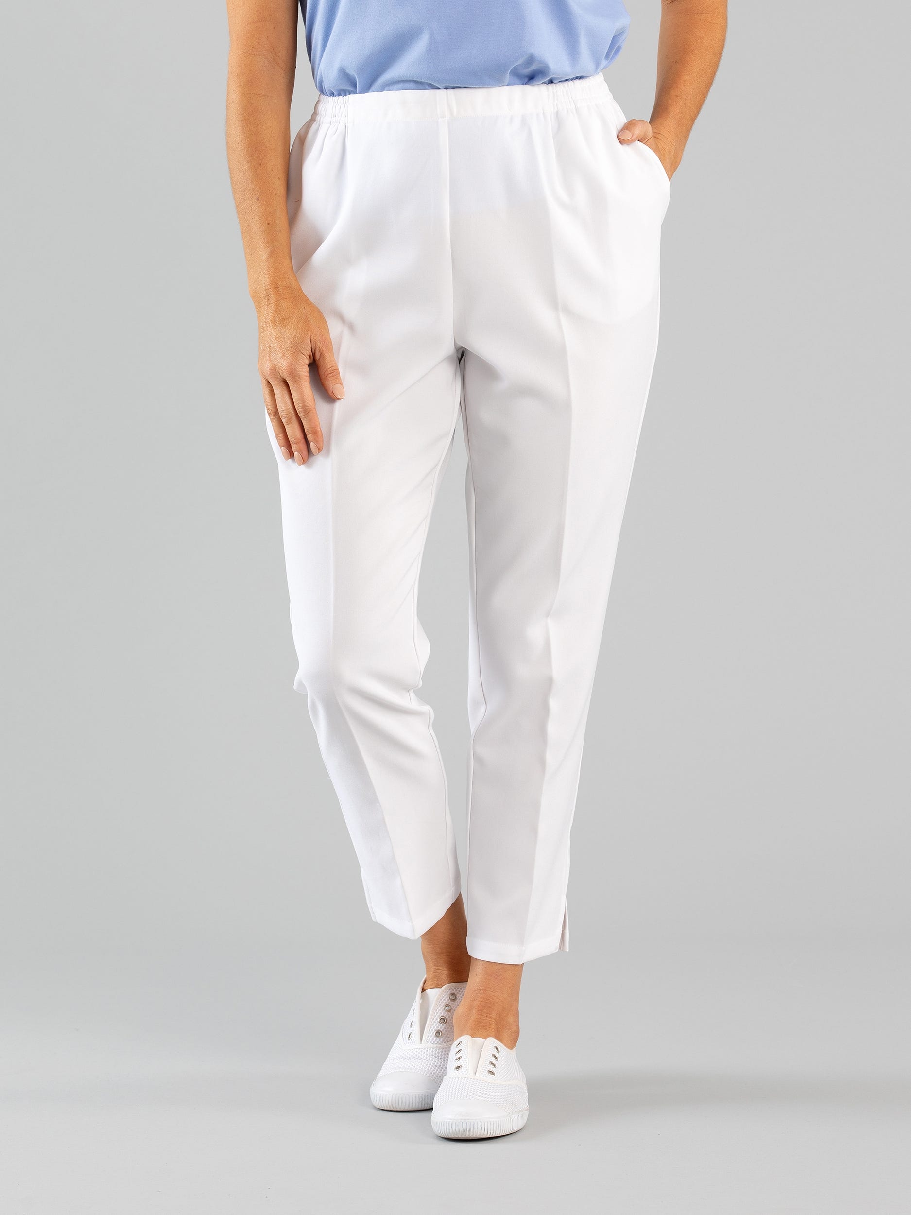 Bi Stretch Slim Fit Short Length Pants for Women - Comfortable & Stylish for Work, Travel & Casual Wear